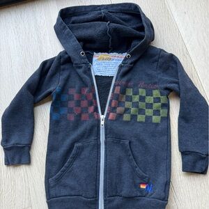 Aviator Nation Black Hoodie with Colorful Accents